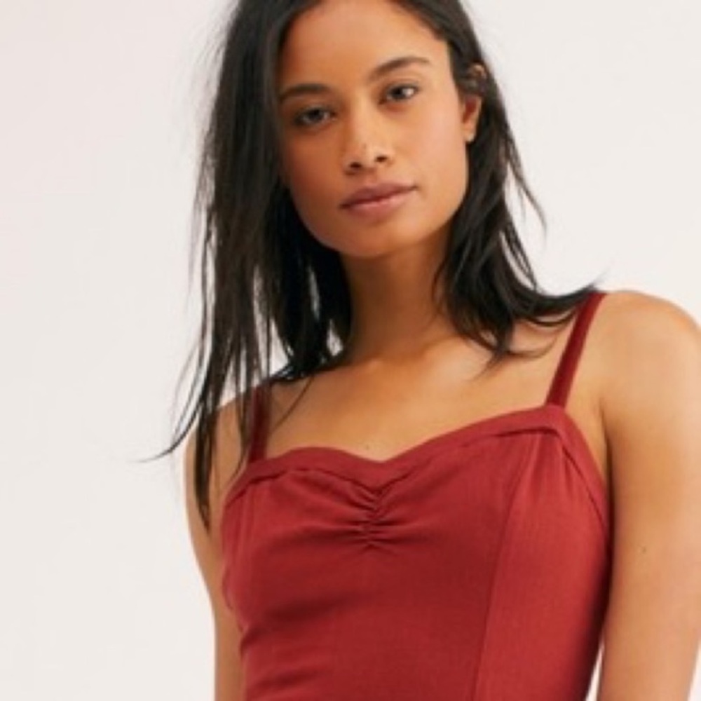Free People Monroe Mini Dress in Rust - Picture 6 of 10